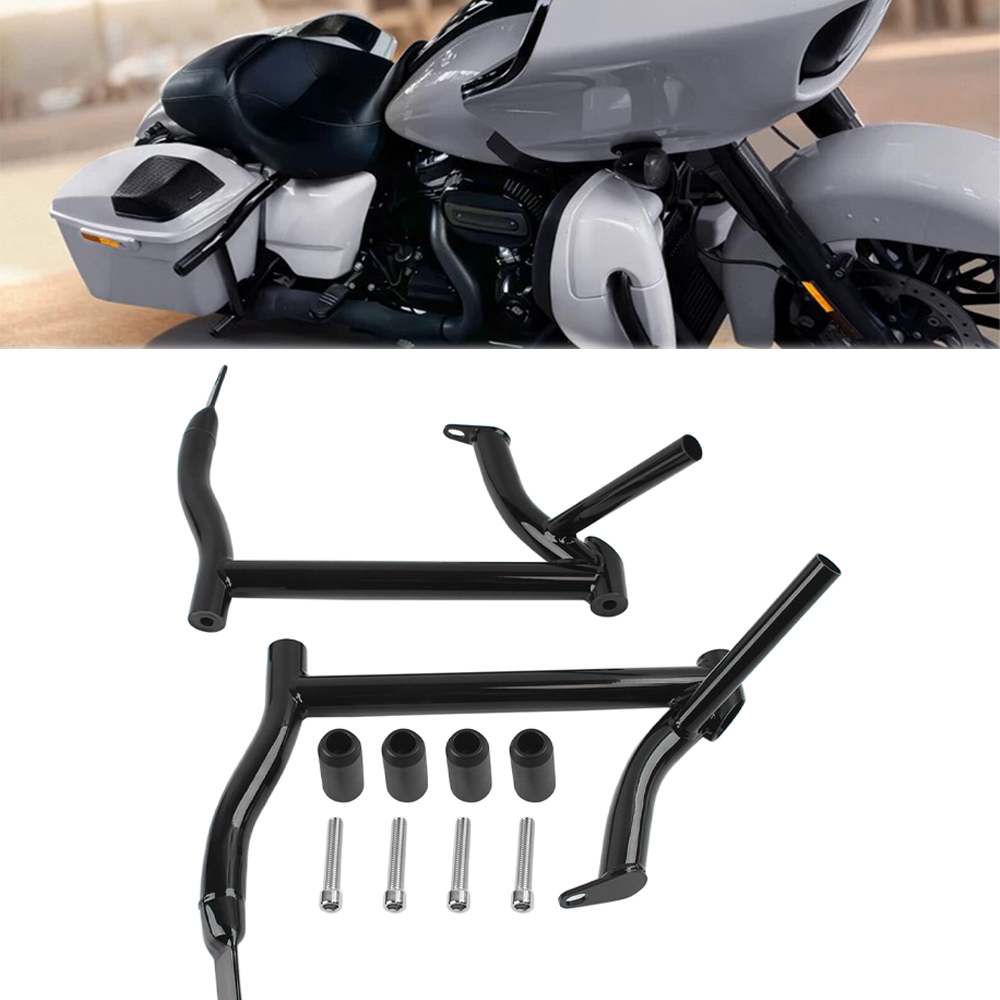 Motorcycle Gear Backpack - دراجة نارية سوداء السرج الحرس القضبان