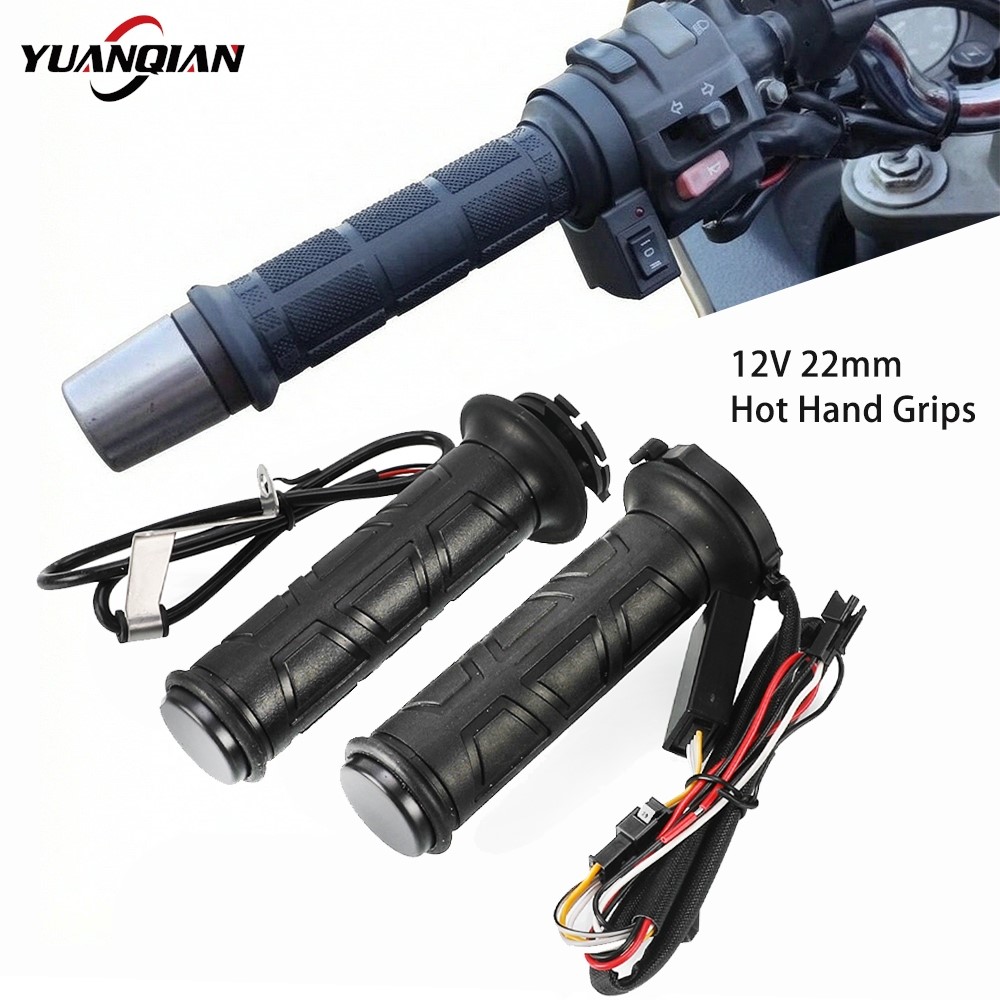 مقابض يد مدفأة 12 فولت 22 مم ل - مراجعة Handlebar Grip Heated وسعره